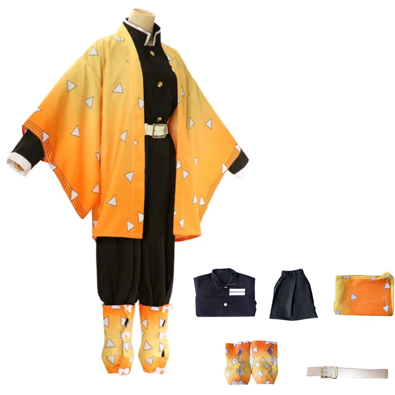 Cosplay Anime Zenitsu - Kostium Cosplay Anime Devil Hunter Agatsuma