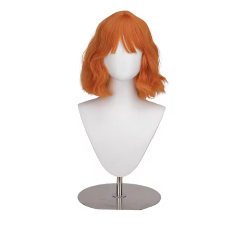 Anime Cosplay Orange Hair - Peruki do cosplayu Nami, krótkie, falowane