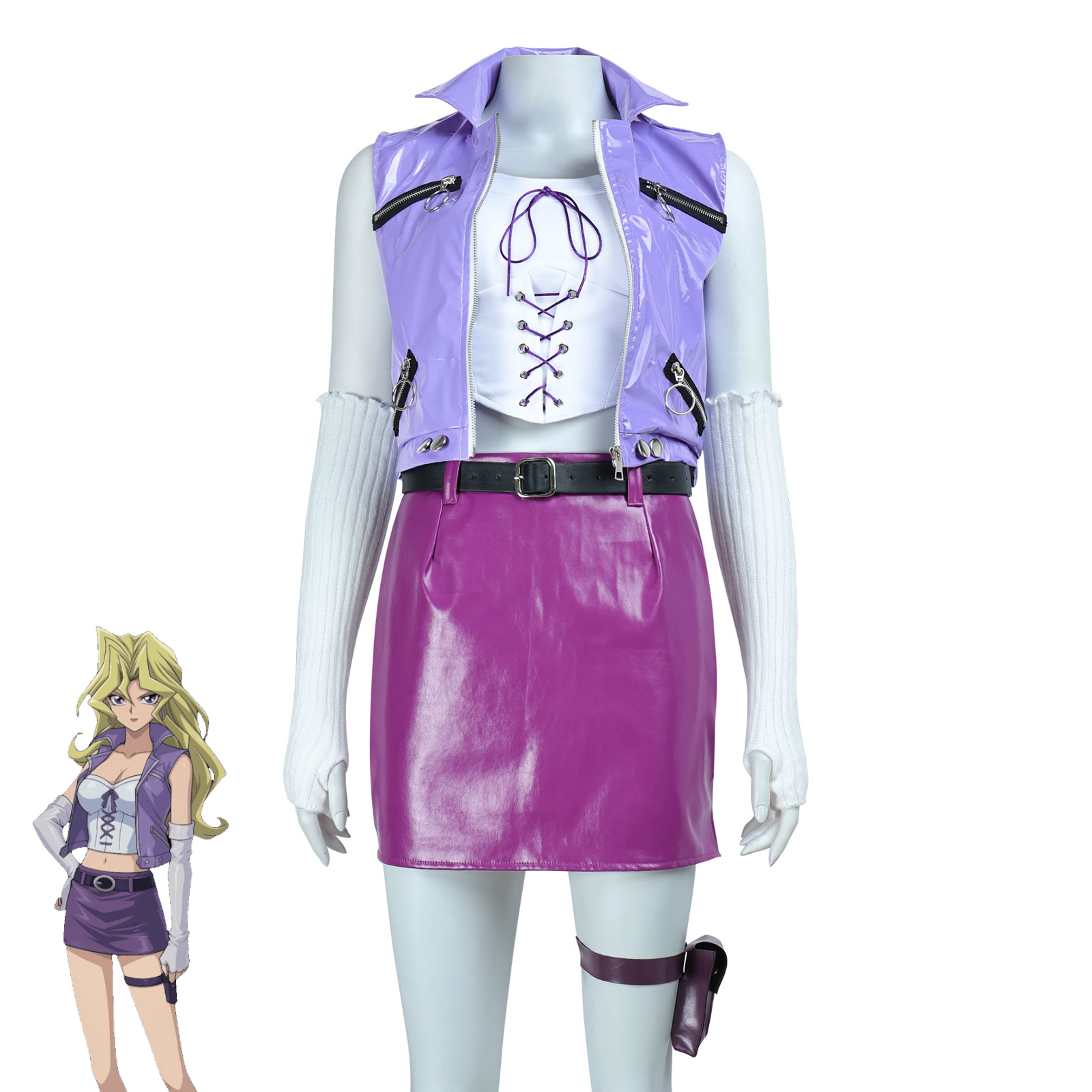 Anime Cosplay Youtube - Zestaw kostiumów cosplay Yu-Gi-Oh Mai Valentine,
