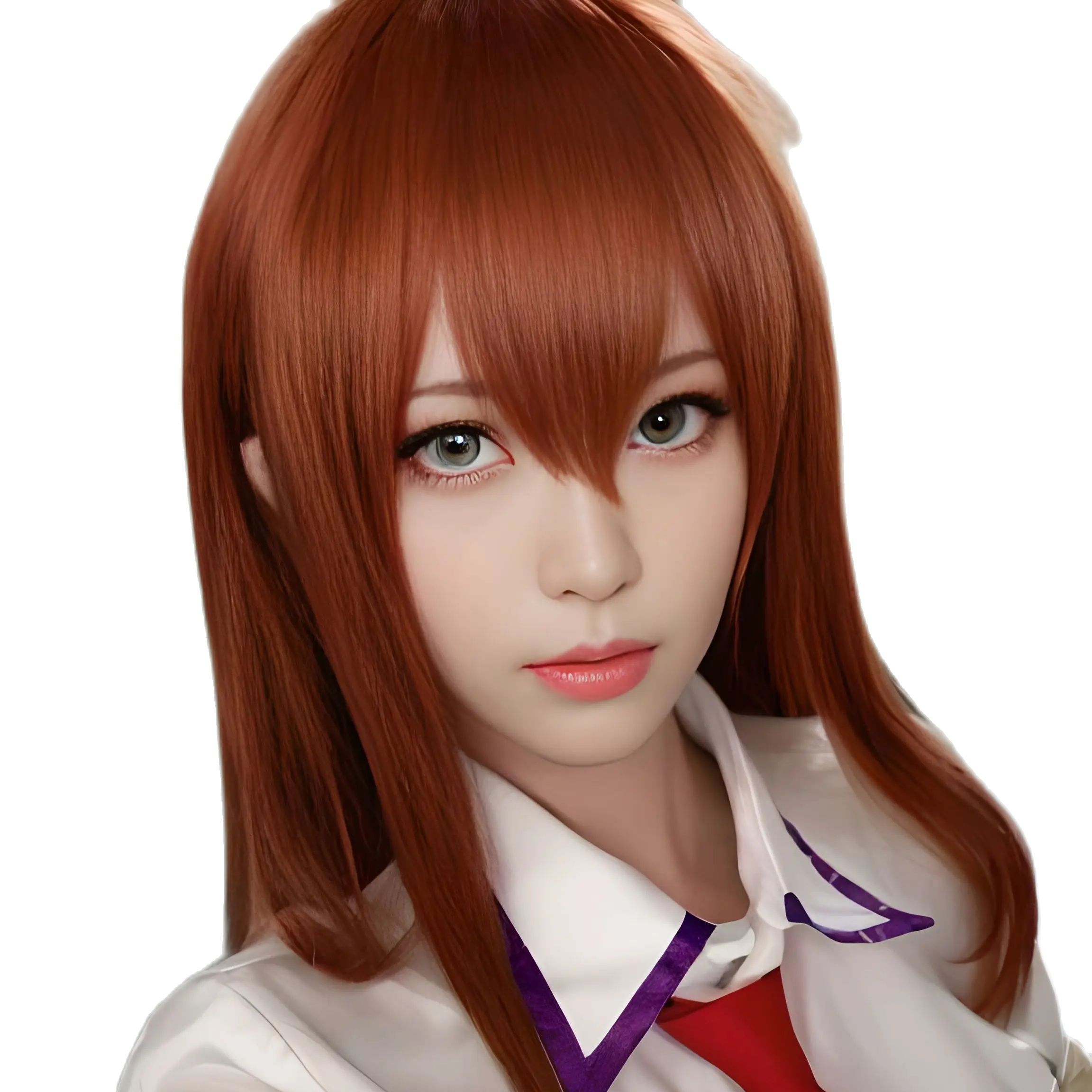 Anime Cosplay Orange Hair - Peruka do cosplayu Makise Kurisu z