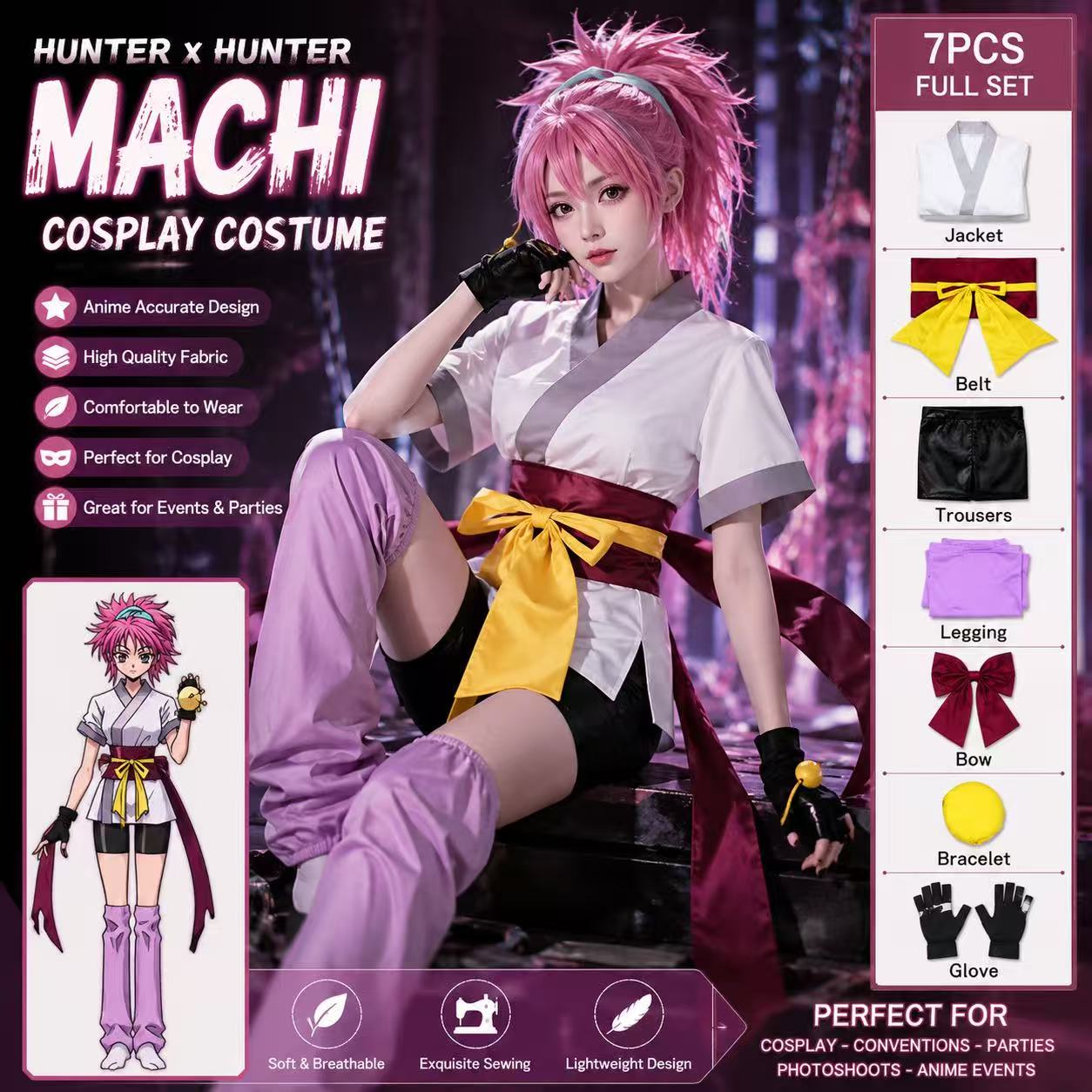 Hunter X Hunter Uniform - Kostium Cosplay Hunter X Hunter Machi