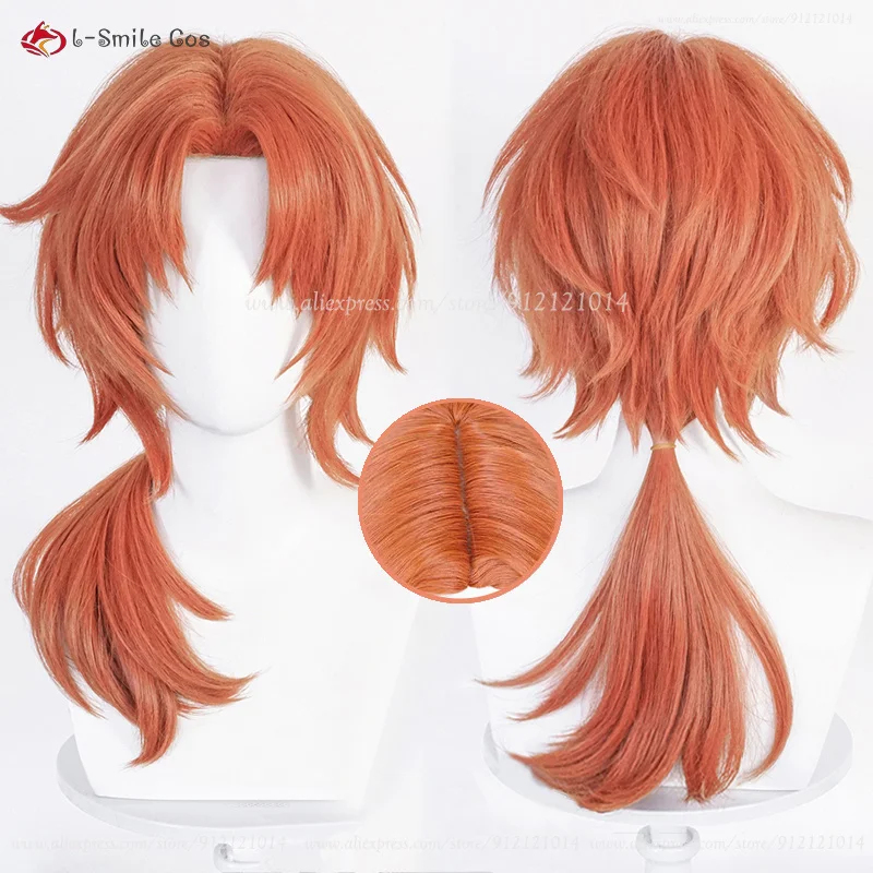 Peruka Cosplay Xiaoxiao Anime  – Anime Cosplay Orange Hair recenzja i cena