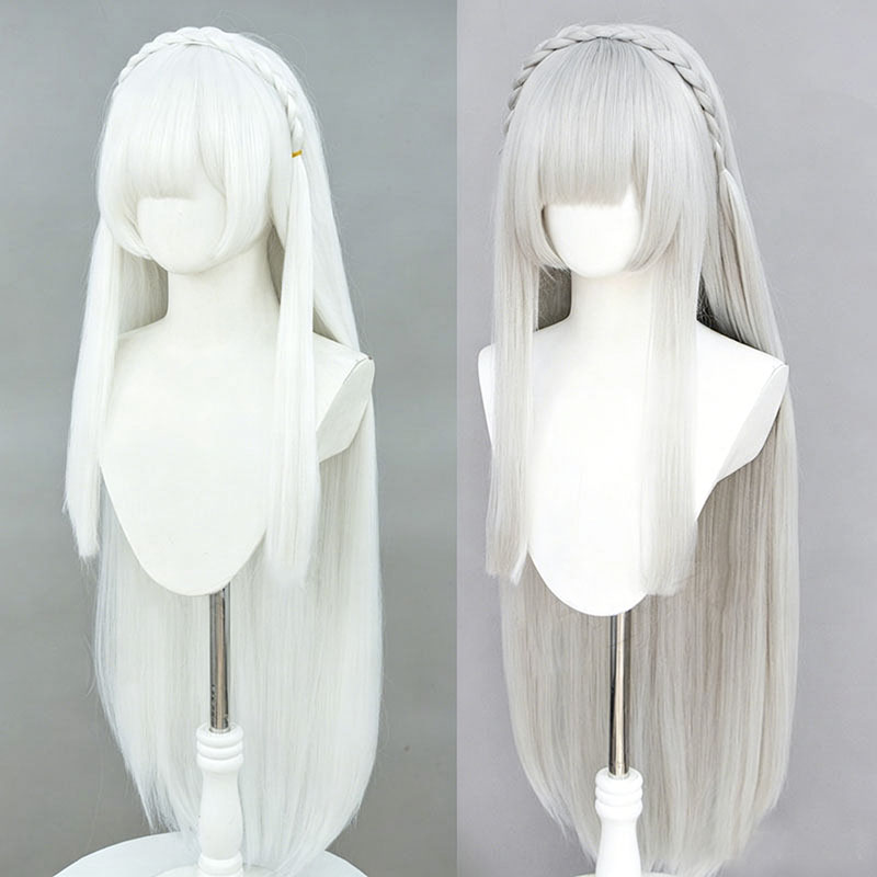 Peruka do cosplayu Emilia z an – Cosplay Anime White Hair recenzja i cena